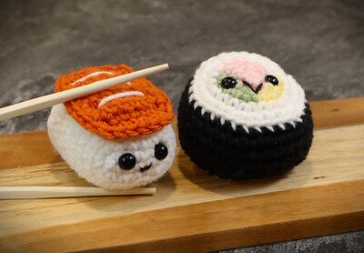 Crochet Sushi and Nigiri Amigurumi Plushie Crochet Animals - image1